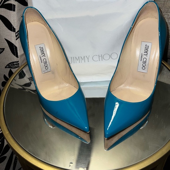 Like new 120mm pat pointy pump -turquoise